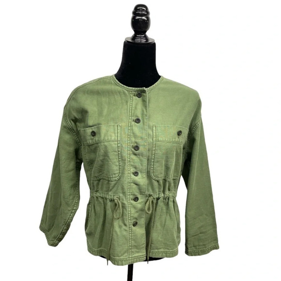 Madewell Claremont Drawstring Jacket AL889 Size XS cotton - Picture 1 of 13